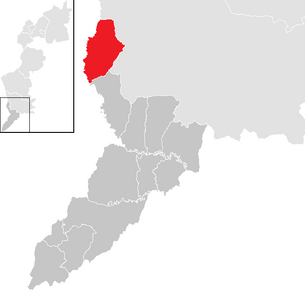 Lage der Gemeinde Deutsch Kaltenbrunn im Bezirk Jennersdorf (anklickbare Karte)