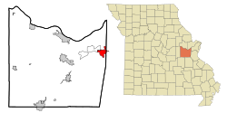 Location of Pacific, Missouri