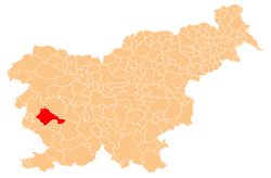 Vị trí khu tự quản Ajdovščina trong Slovenia