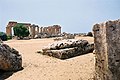 Du temple G (chapiteau dorique archaïque), vue vers les temples F et E