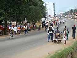 Radrennen während des Homowo-Festivals 2009 in Teshie.