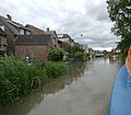 Die für eine Bootsdurchfahrt geöffnete Estebrücke.