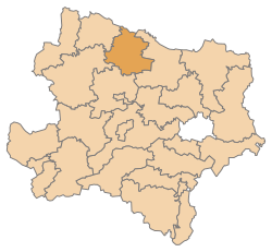 Lage des Bezirks Bezirk Horn im Bundesland Niederösterreich (anklickbare Karte)