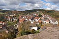 Blick von der Burg Polle auf den Ort