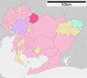 Lage Setos in der Präfektur