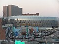 The arena and Power & Light District, from the convention center in 2011.