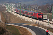 München-Nürnberg-Express mit Elektrolokomotive der Baureihe 101