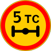 3.12.2 Limitation of the mass per axle of the vehicle (temporary)