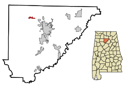 Location of West Point, Alabama