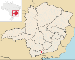 Localização de Baependi em Minas Gerais