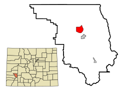 Location of the Loghill_Village CDP in Ouray County, Colorado.