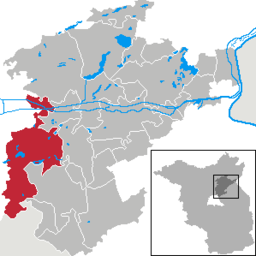 Läget för kommunen Wandlitz i Landkreis Barnim