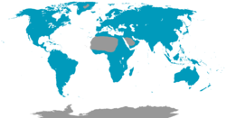 Área de distribución dos anseriformes