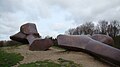 'Groot Landschap', een kunstwerk in cortenstaal uit 1974 van de beeldhouwer Wessel Couzijn