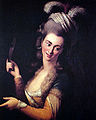 Mozarts Schwägerin Aloisia Lange als Zémire (ca. 1784), verschollen.