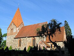 Medieval village church in Bernitt