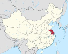 Map shawin the location o Jiangsu Province