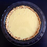 Baked custard in crust