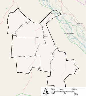 Юстинский муниципальный район на карте