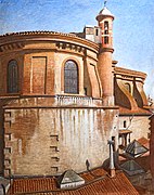 L'église de la Daurade depuis la cour des beaux-arts (Toulouse) - Henri Rachou