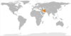 Location map for Azerbaijan and Iran.