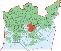 Position of Herttoniemi within Helsinki