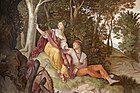 Анжелика, Ферра и Ринальдо. 1820—1826. Фреска зала Ариосто Казино Массимо, Рим