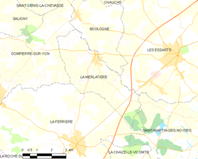 Poziția localității La Merlatière