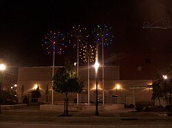 Zambelli Plaza in Downtown recognizes the pyrotechnics industry in New Castle