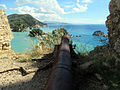 Canon et vue du vieux fort vénitien de Parga, octobre 2015