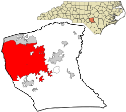 Localização no condado de Cumberland
