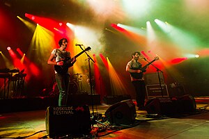 Foals performing in 2011