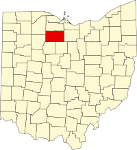 Map of Ohajo highlighting Seneca County