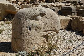 West terrace: Head of Persian eagle