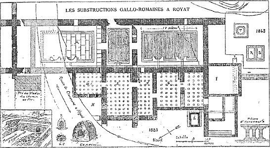 Plan des vestiges publié en 1884.