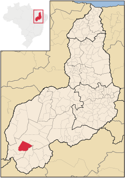 Localização de Monte Alegre do Piauí no Piauí