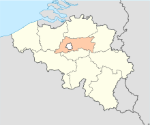 Ligging van die provinsie Vlaams-Brabant in België