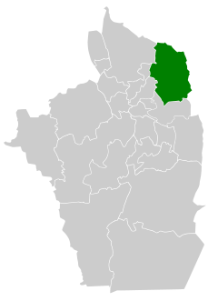 صورة لخريطة محافظة رماح نسبةً لمنطقة الرياض