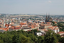 Brno sett frå slottet Špilberk