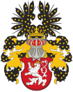 Royal coat of arms of Bohemia as a possession of Austria-Hungary (1890)[1] of Bohemia