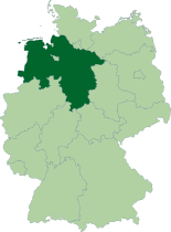 Mapa ning Germany, karinan ning Lower Saxony highlighted