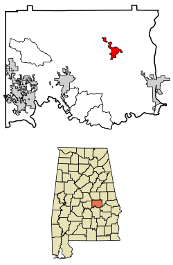 Location of Eclectic in Elmore County, Alabama