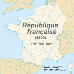 Första franska republiken ca. 1800.