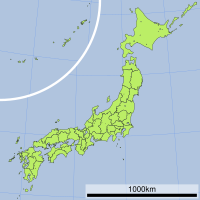 樽床ダムの位置（日本内）