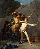 Achilles wordt door Cheiron opgeleid Jean-Baptiste Regnault, 1782 Louvre