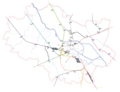 Mapa przebiegu linii kolejowej 756