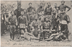 Guerilla band of Gonos Yiotas (seated right) and Apostolis Matopoulos (seated left).