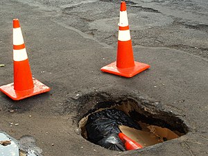 I substantially rewrote the article on Potholes.