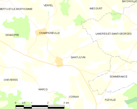 Mapa obce Saint-Juvin