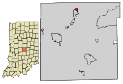 Location in Marion County, Indiana